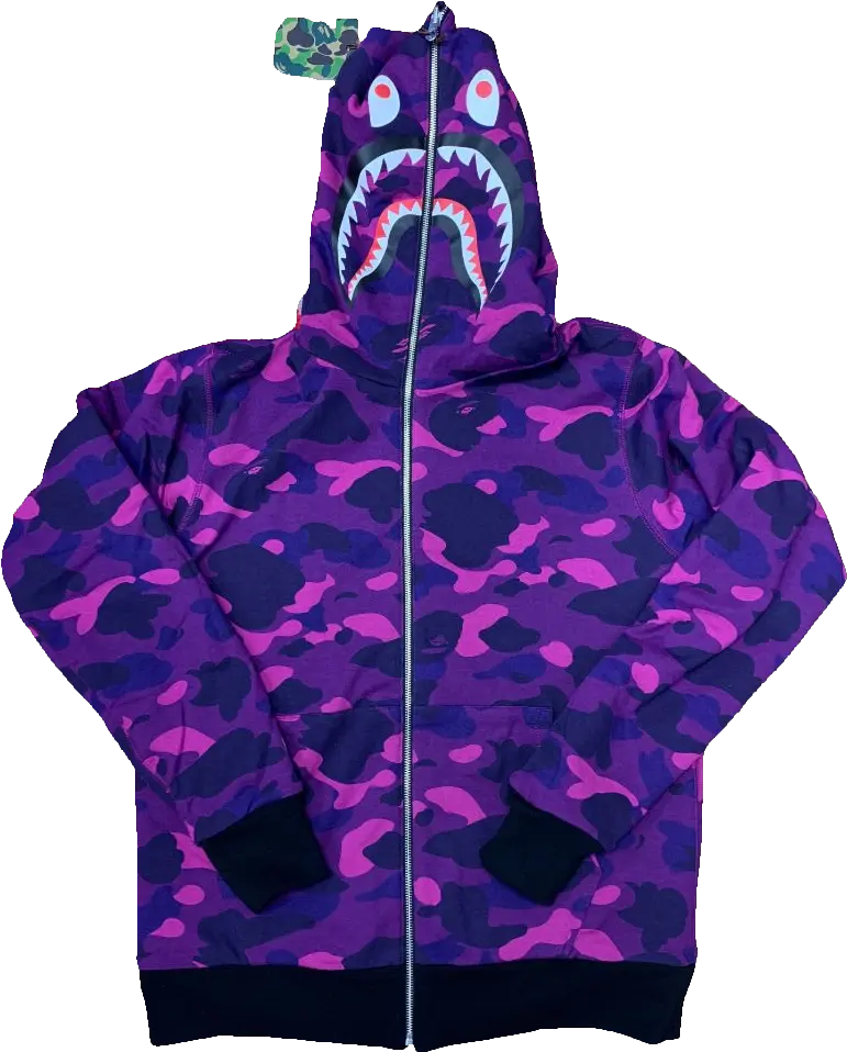 Download Hd Bape Color Camo Reversible Bape Hoodie Png Bape Shark Png