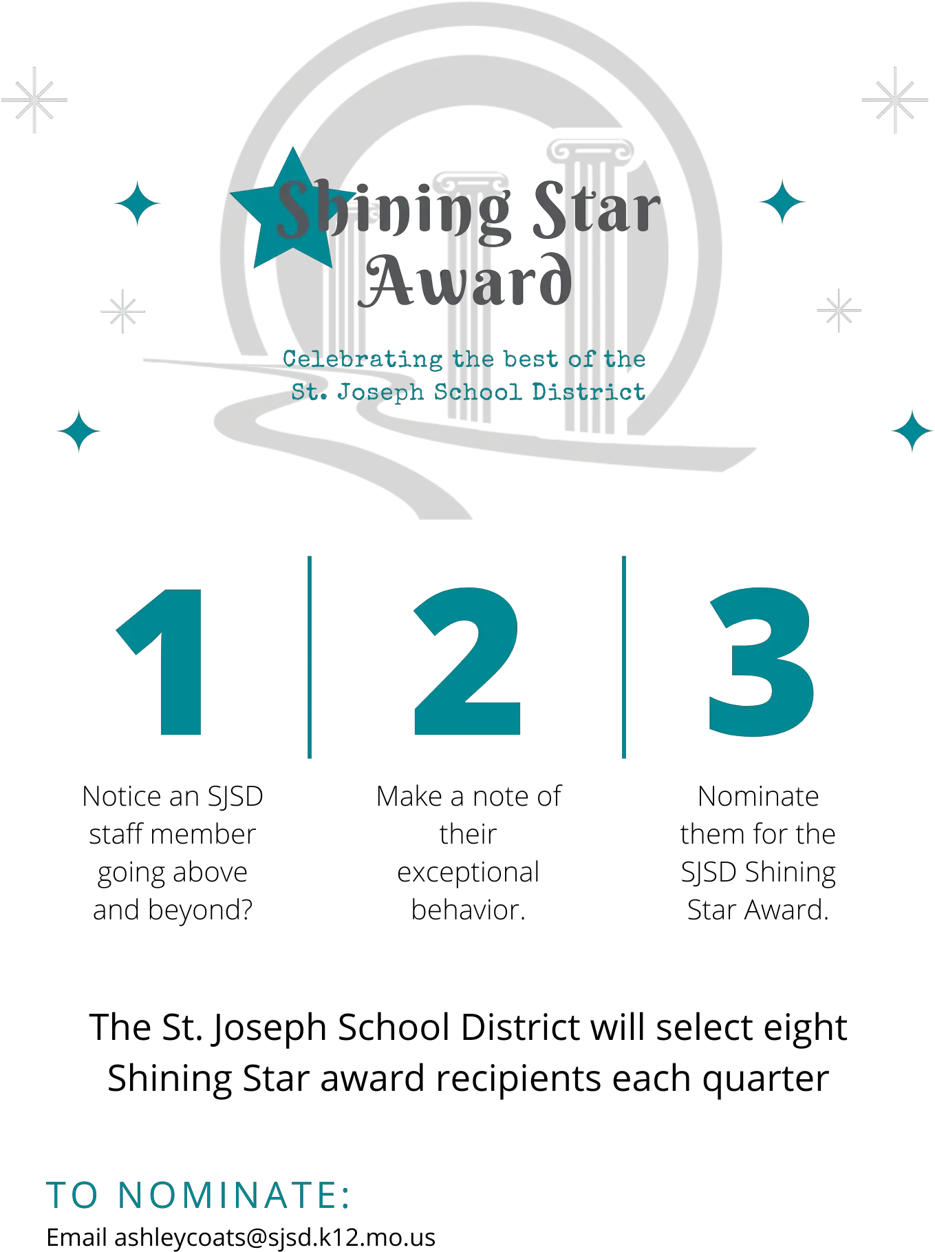 Shining Star Award St Joseph School District Vertical Png Shining Star Png