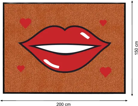 Personalised Printed Doormat 200 X 150 Cm With Printing Red Lips Vegetation Regions Of Canada Png Lip Print Png