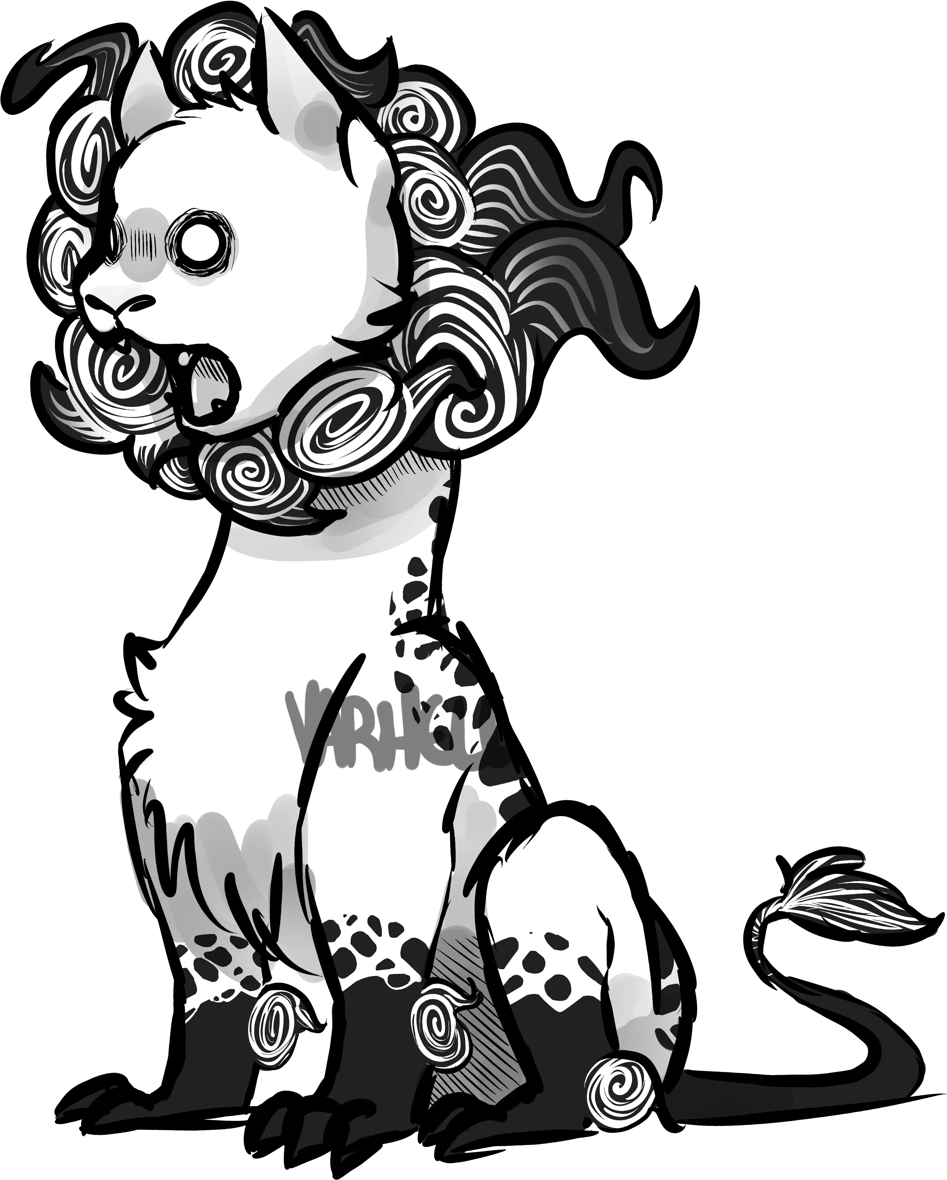 Arts Art Visual Black White Drawing Manic Lion Cat Png Arts Icon Png