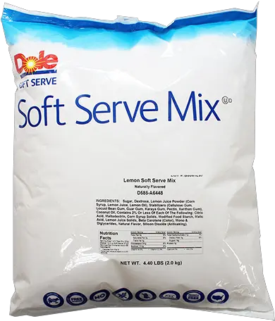 Dole Soft Serve Mix Lemon 44 Lbs Sodium Bicarbonate Png Soft Serve Icon