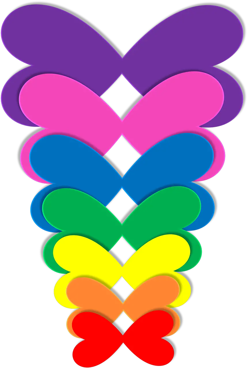 Arco Iris De Rainbow Colors Heart Png Arco Png