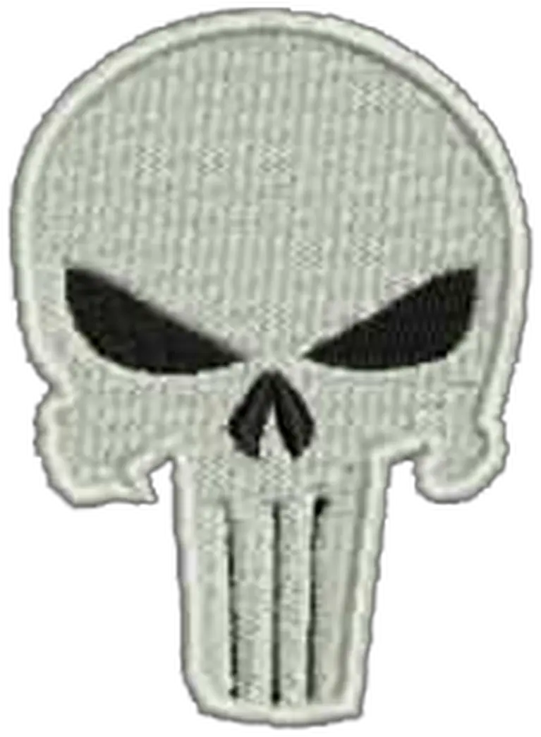 Punisher Skull Blackwhite Embroidered Patch Skull Png Punisher Skull Png