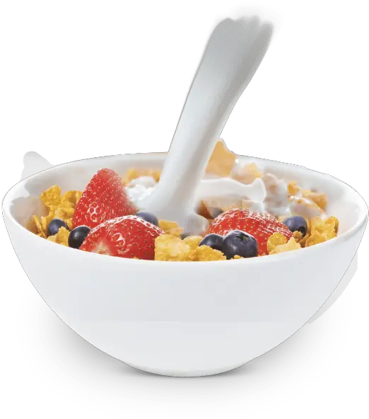 Download Bowl Of Cereal Bowl Of Cornflakes With Fruits Png Bowl Of Cereal Png