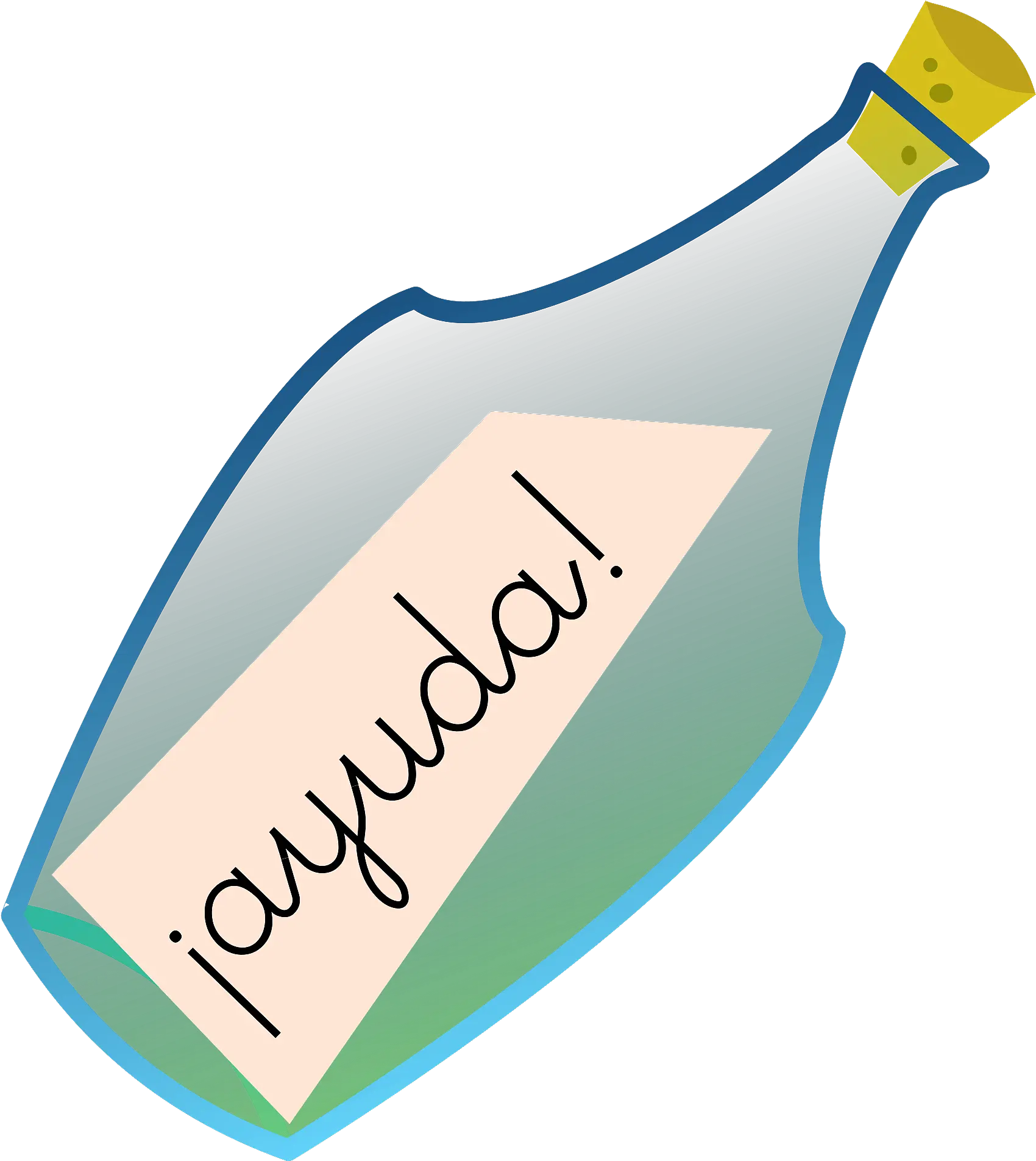 Clap Clip Artclap Art Botella Con Mensaje Png Ayuda Clipart Clap Png