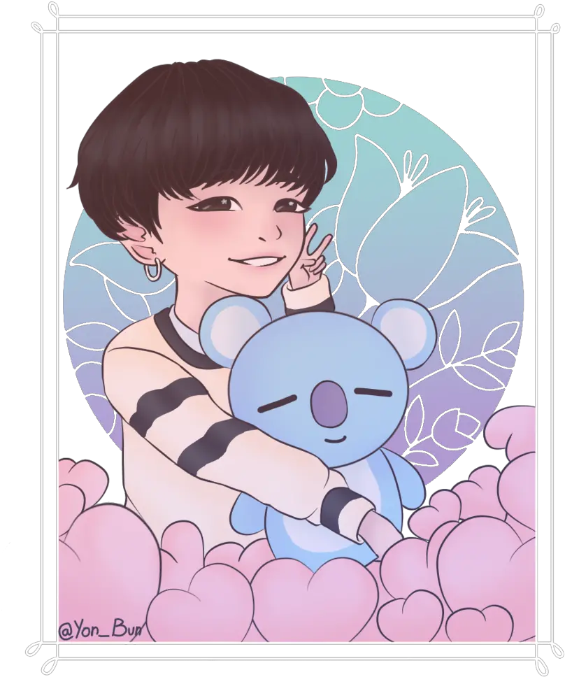 Chibi Yoongi Yonbun Illustrations Art Street Chibi Yoongi Hat Png Yoongi Png