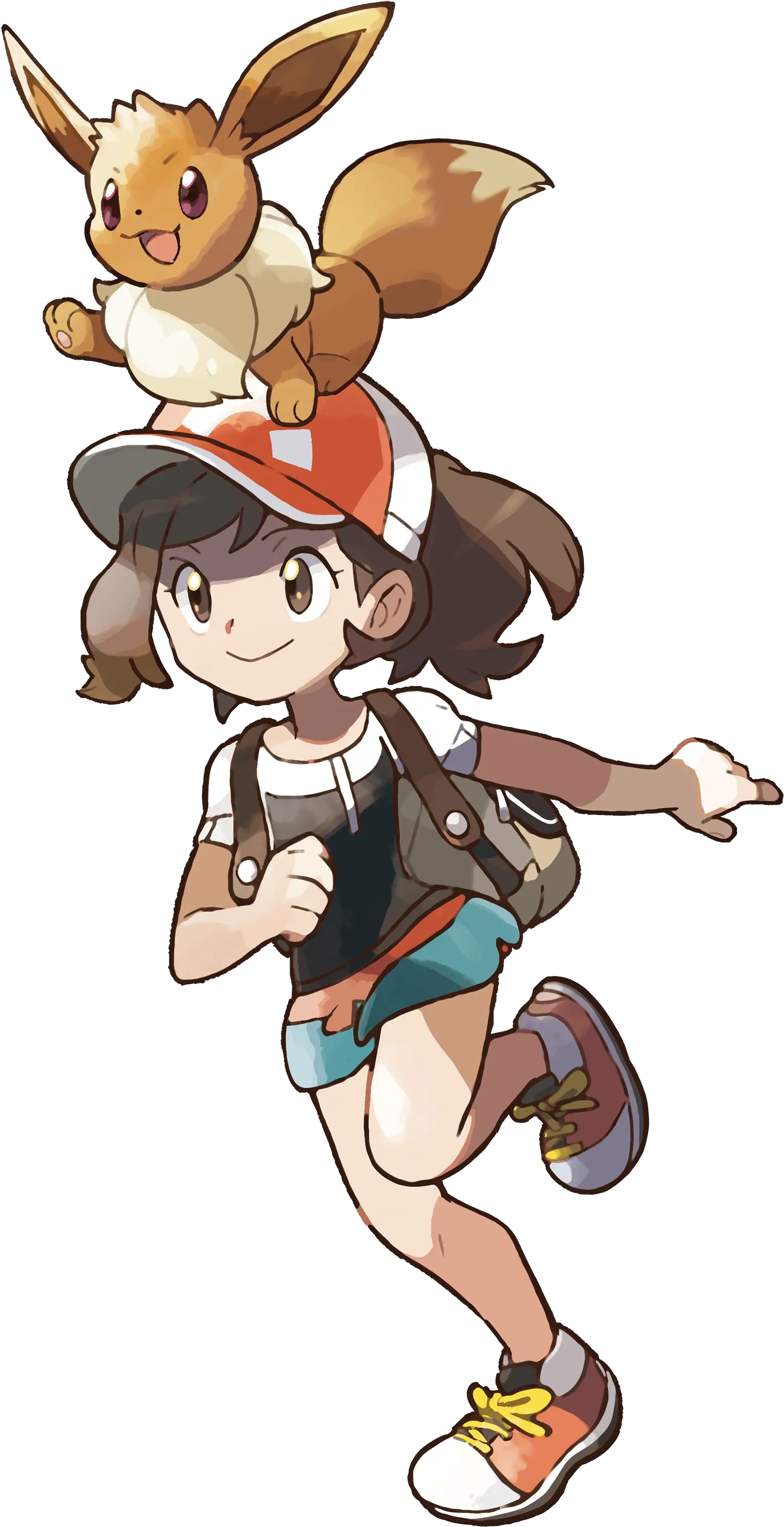 Lets Go Pikachu Eevee Female Elaine Pokemon Png Eevee Png