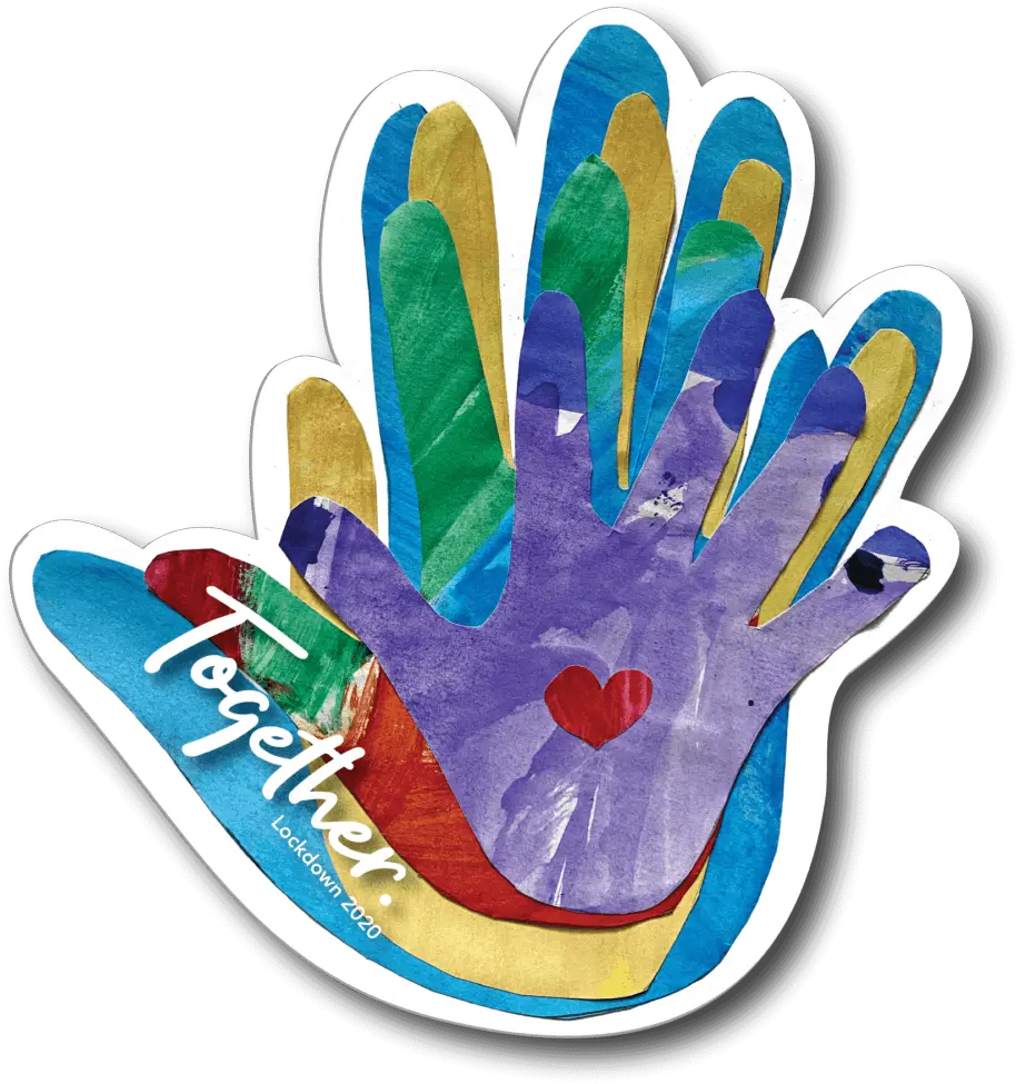 Together Family Handprint Quarantine Craft Kids Family Png Handprint Png