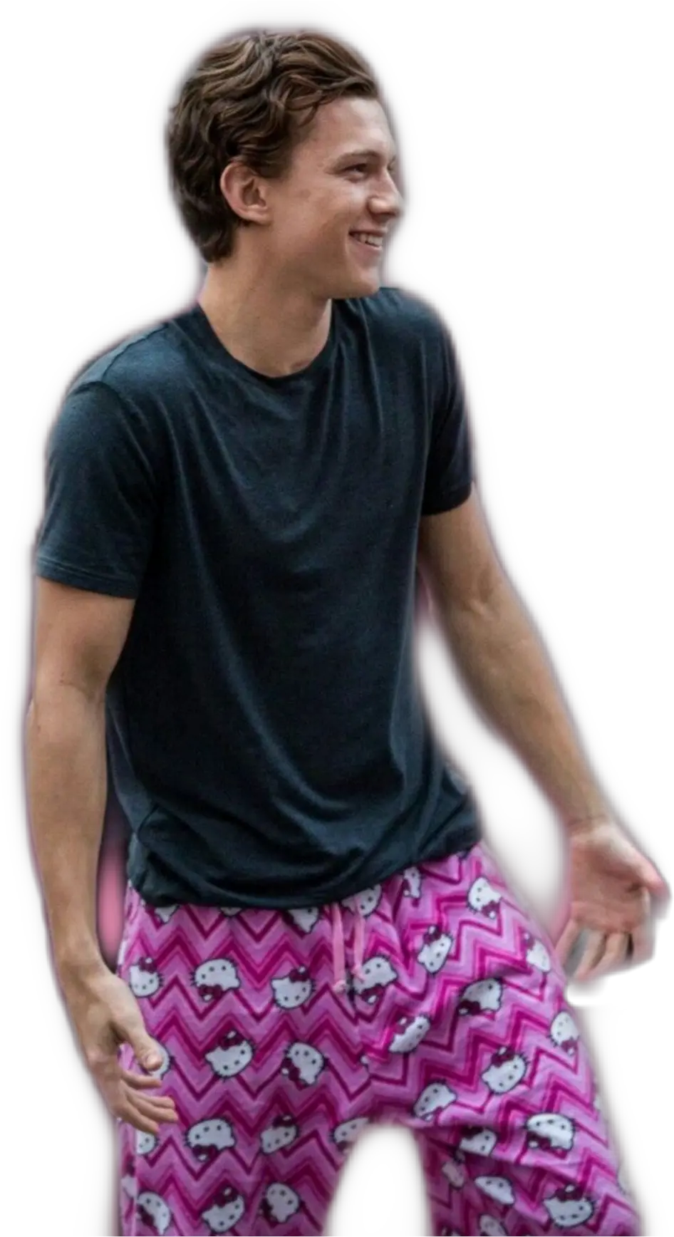 Tomholland Hellokitty Pyjamas Sticker By Tom Holland Tom Holland Cute Stickers Png Tom Holland Png