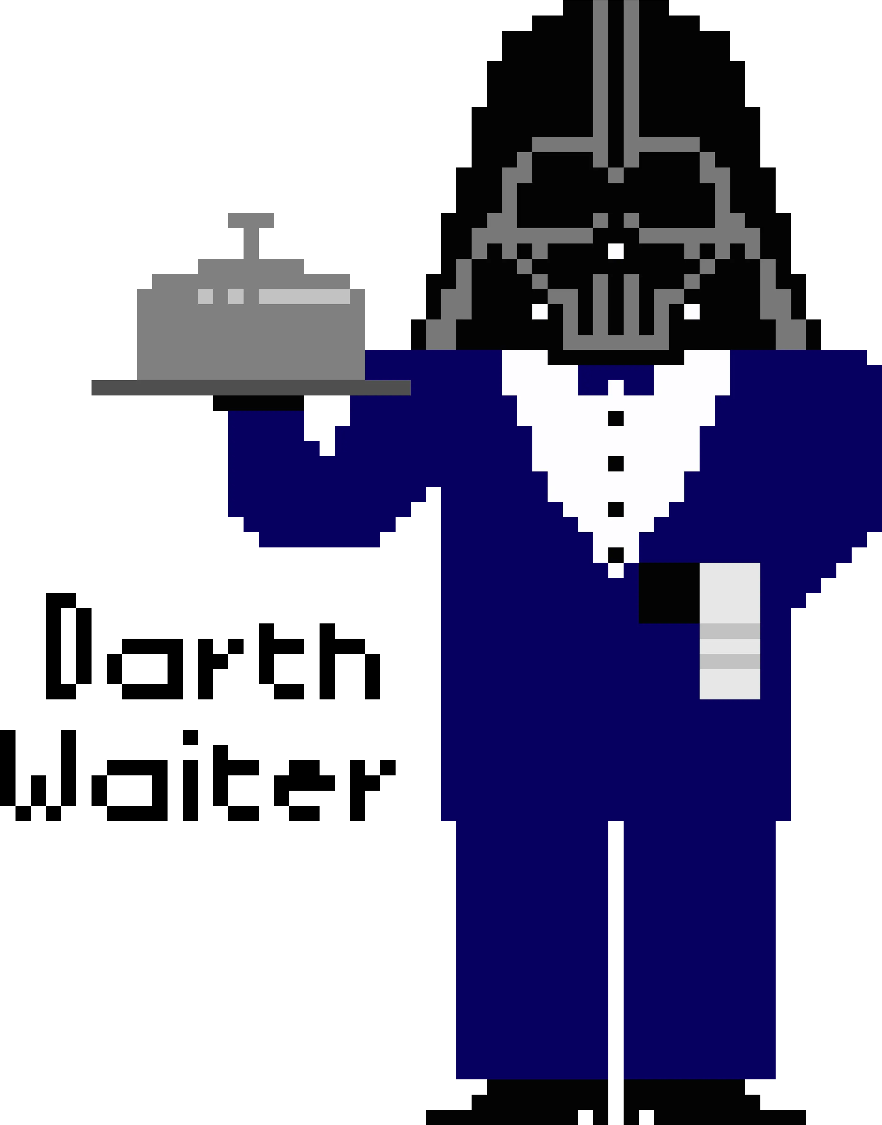 Darth Waiter Pixel Art Maker Pixel Waiter Png Waiter Png