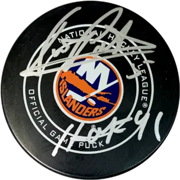 Denis Potvin Autographed New York New York Islanders Png Hockey Puck Png