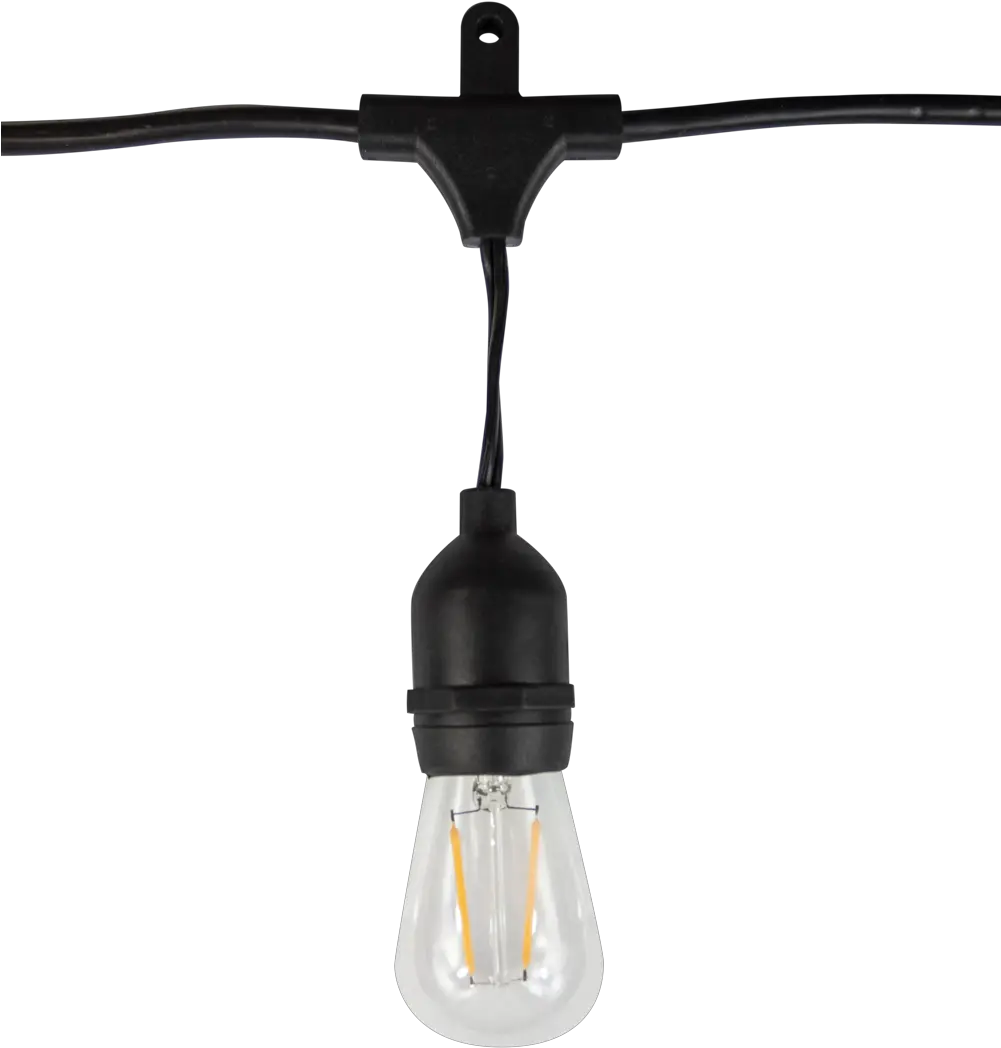 Line Voltage S14 Filament Lamps Edison Screw Png String Lights Png Transparent