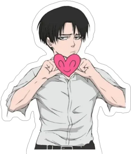 Levi Ackermanu201d Stickers Set For Telegram Attack On Titan Levi Heart Png Levi Ackerman Transparent