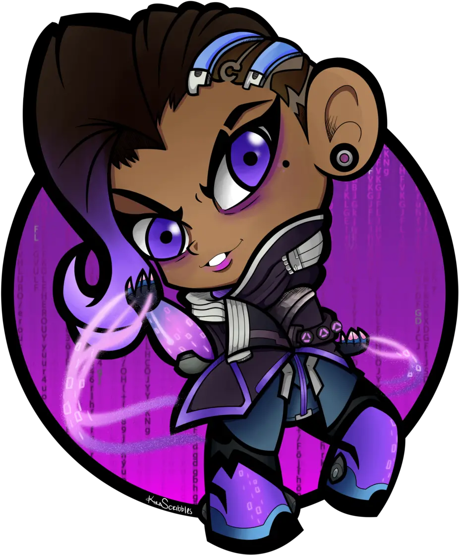 Of 9 Overwatch Sticker Series 2 Portable Network Graphics Png Sombra Overwatch Png