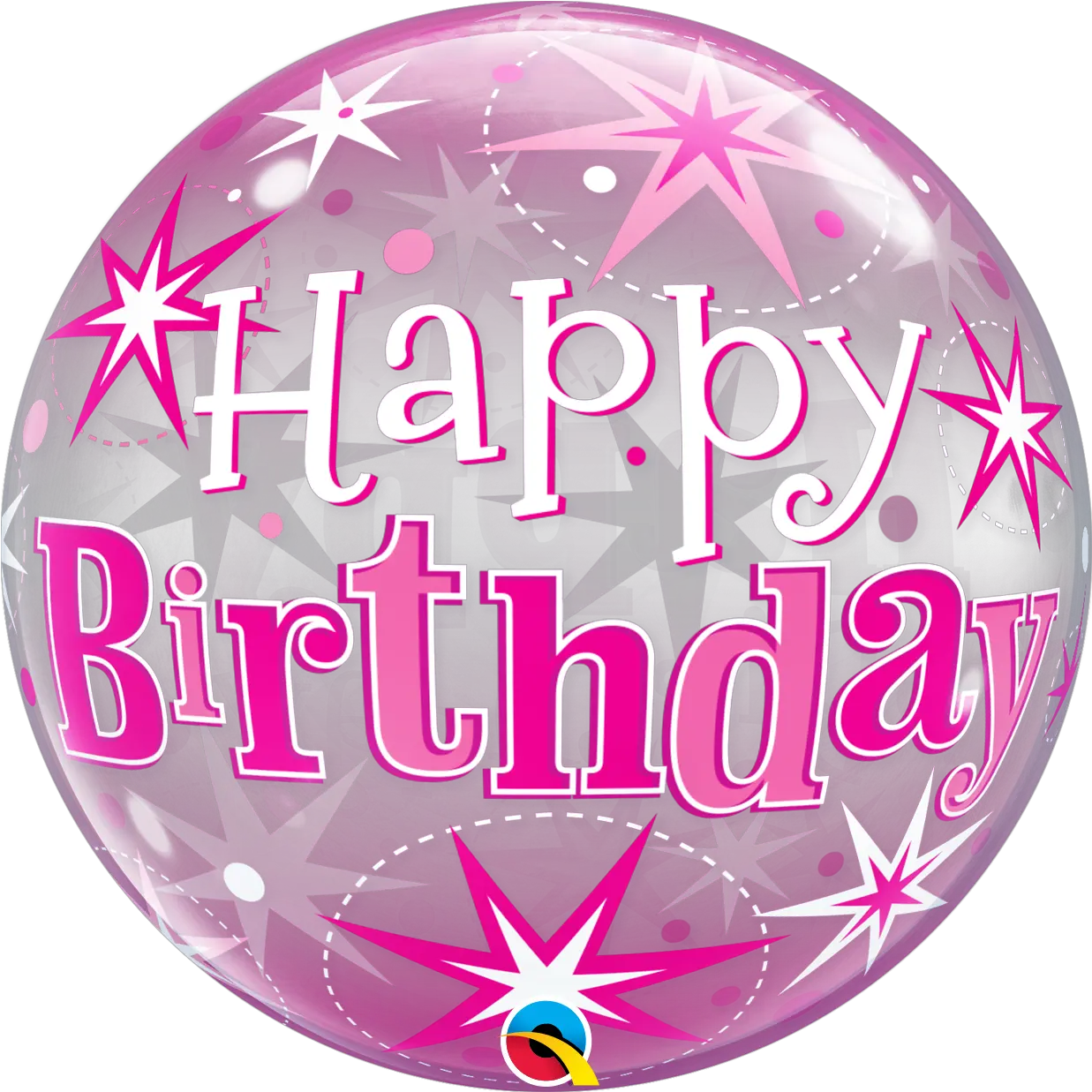 Happy Birthday Pink Stars Bubble Balloon Happy Birthday Pink Birthday Balloons Png Birthday Balloons Png png