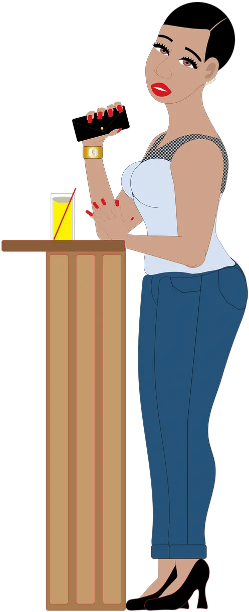Girls Night Chilling Party Cartoon Png Bartender Png