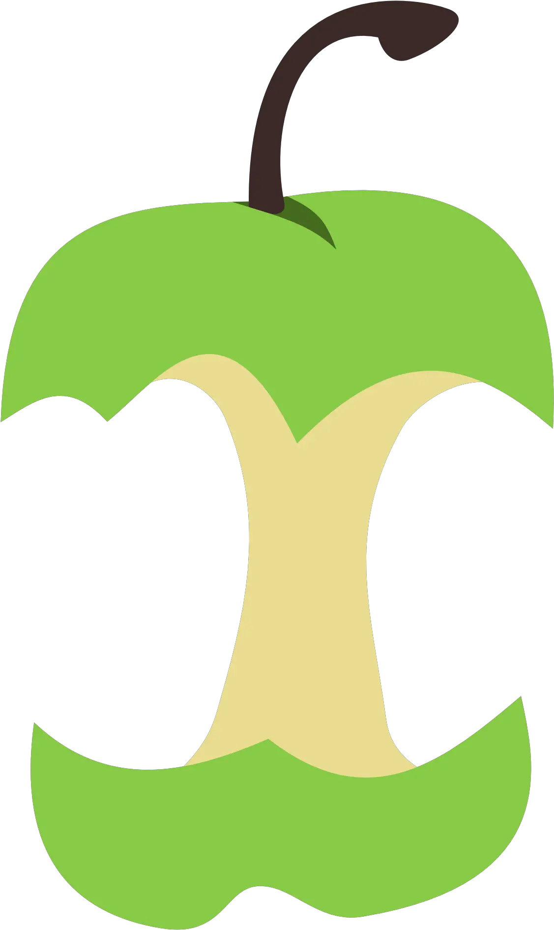 Prohibido Png Green Apple Core Cartoon Prohibido Png