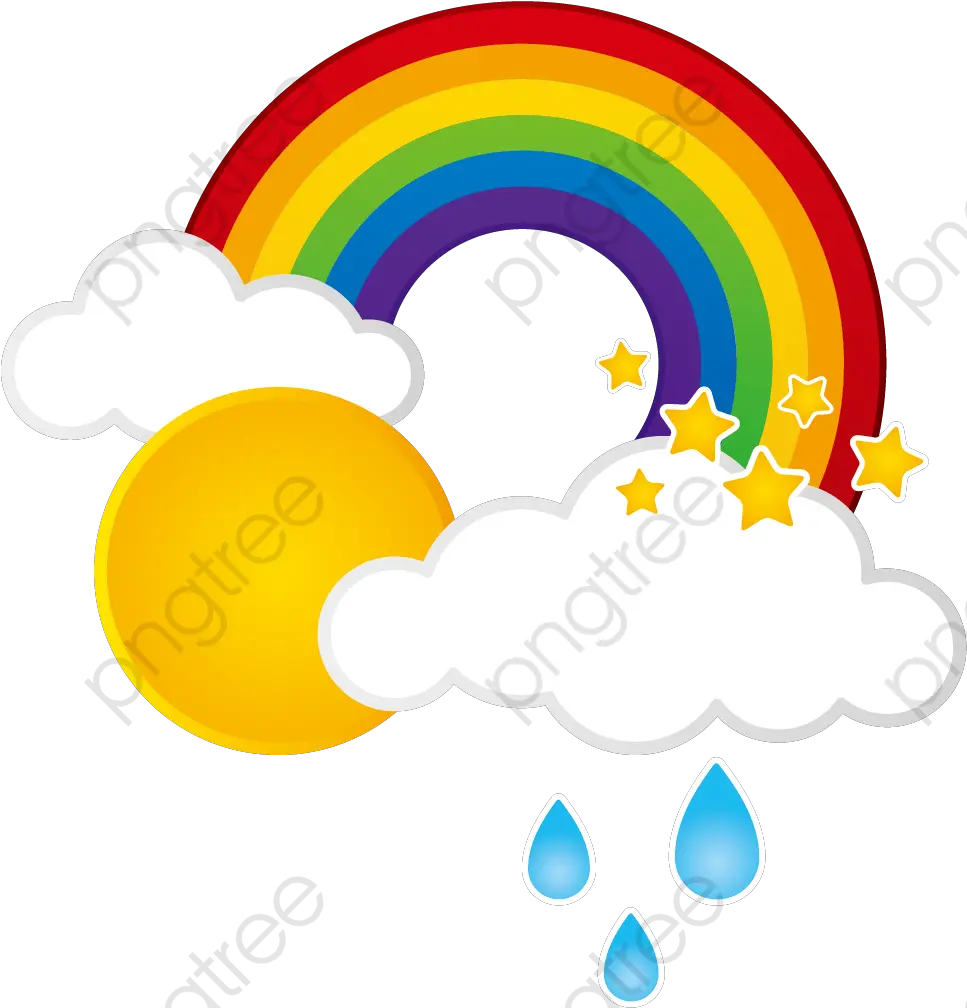 Clouds And Sun Png Rainbow With Clouds Clipart Png Cloud With Sun And Rainbow Clouds Clipart Png png