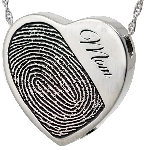 Wholesale Halfprint With Name Fingerprint Jewelry Solid Png Silver Heart Png