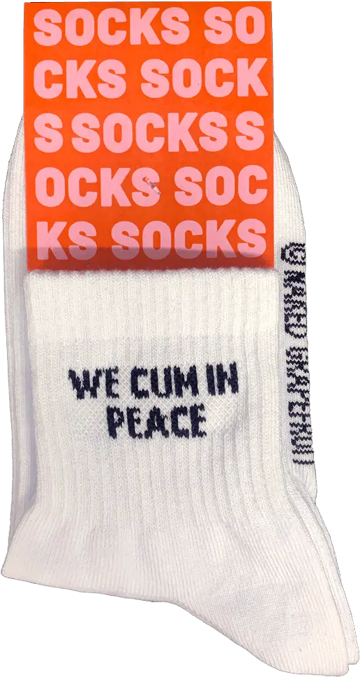 We Cum In Peace Socks Sock Png Cum Transparent Background