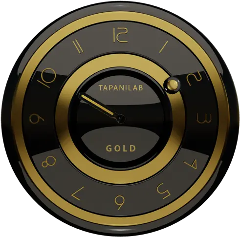 Black Gold Clock Widget Solid Png Gold Clock Png