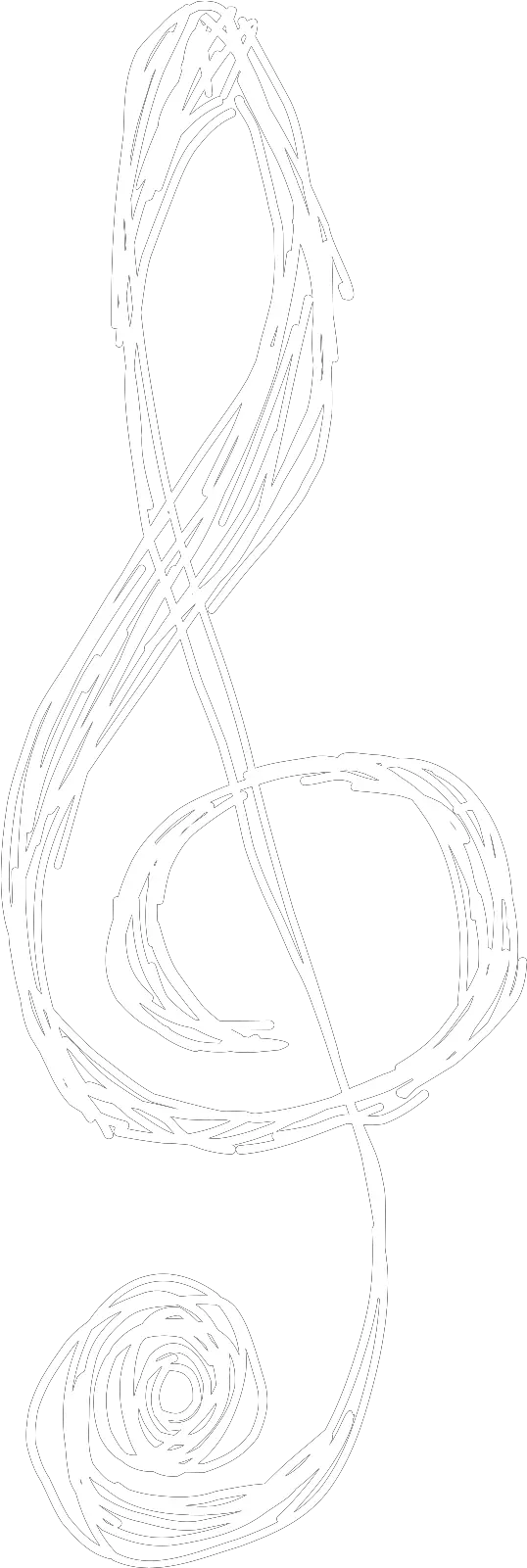 White Treble Clef Svg Vector Clip Art Language Png Treble Icon