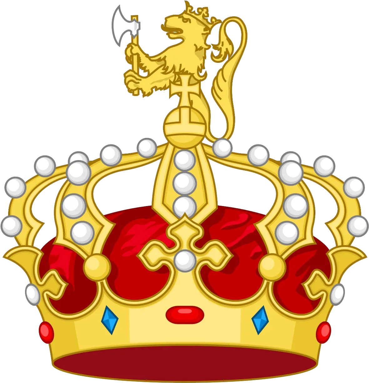 Corona Norvegica Cum Leone Heraldic Crown Png Cum Png