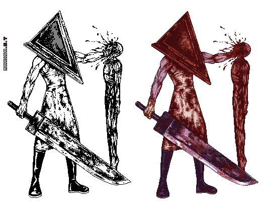 Download Pyramid Head Pixel Art Fiction Png Pyramid Head Png