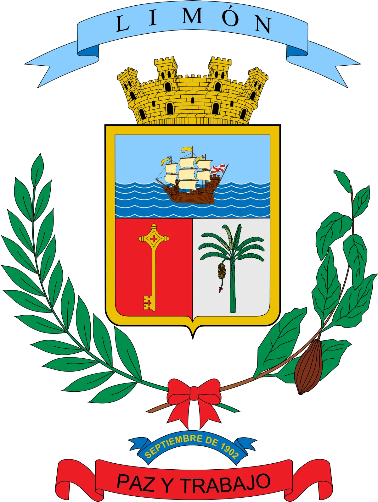 Escudo De La Provincia Limón Escudo De Heredia Costa Rica Png Limon Png