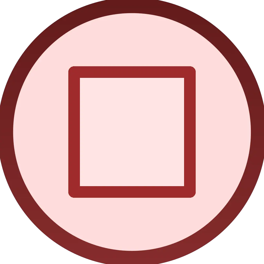 Red Stop Button Plain Icon Png Svg Clip Art For Web Dot Nichijou Icon
