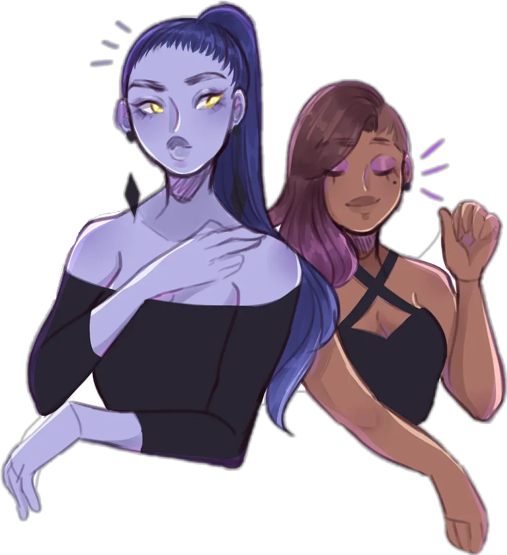 Overwatch Sombra Widowmaker Sticker By Videola Widowmaker Sombra Png Sombra Overwatch Png