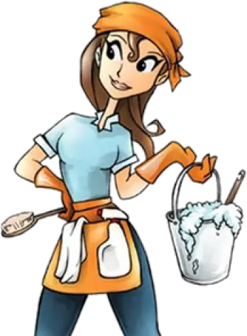 Cleaning Lady Clipart 2 Girls And A Bucket Png Cleaning Lady Png