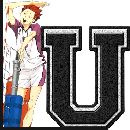 The Haikyuu Referee Alphabet Part 2 Haikyuuhigh Kyuu Varsity Letter U Blue Png Haikyuu Png