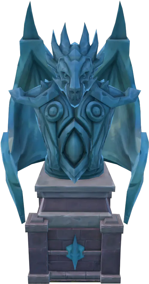 Dragonkin Statue Anachronia The Runescape Wiki Bust Png Sculpture Png