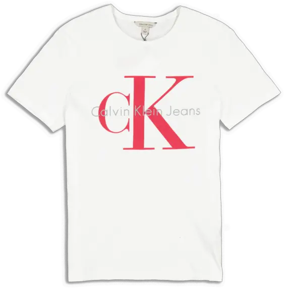 Calvin Klein Monogram Logo Tee Whitered Calvin Klein Png Calvin Klein Logo Png