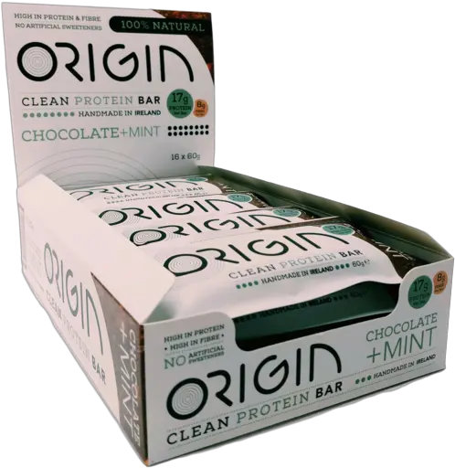 Origin Chocolate U0026 Mint Clean Protein Bar 16 Pack Box Png Mint Png