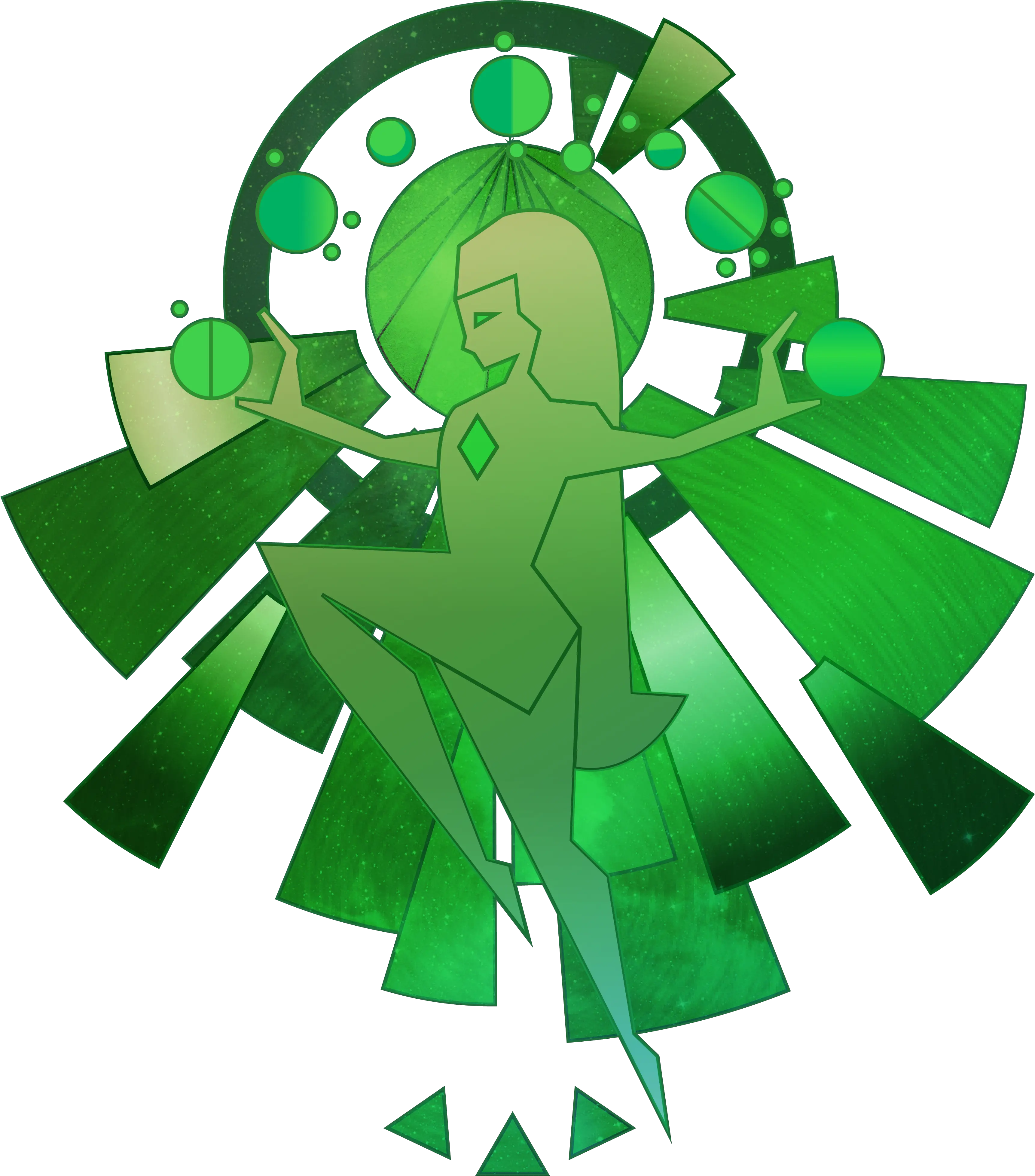 Another Fan Diamond Mural Art Green Stevenuniverse Png Steven Universe Peridot Icon
