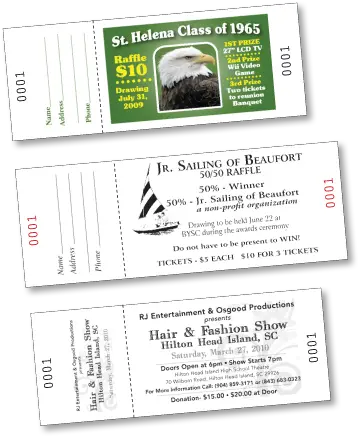 Custom Printed Raffle Tickets Murr Printing Beaufort Sc Document Png Raffle Ticket Png