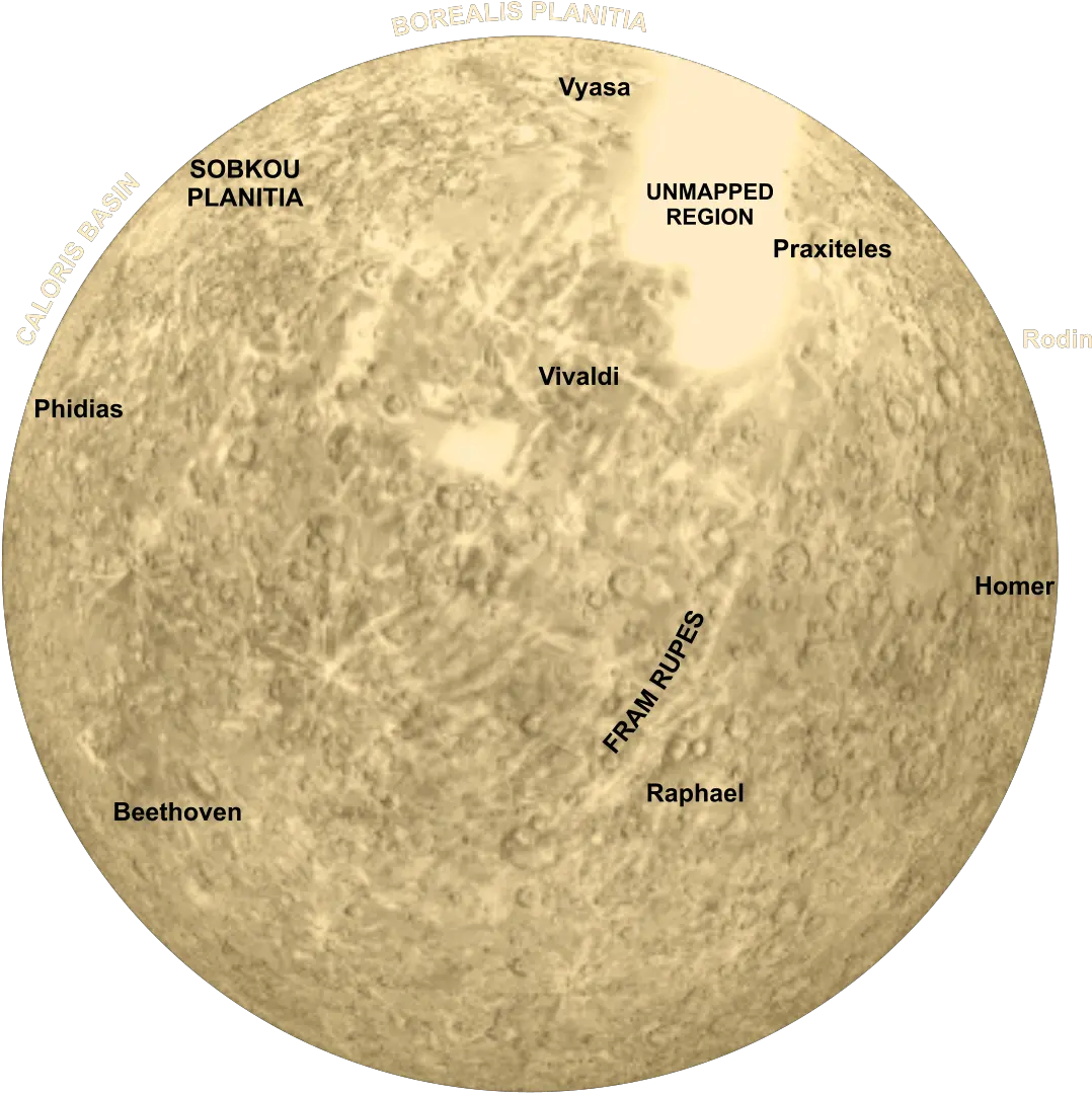 Download Map Of Mercury Png Image With Mercury Planet Mercury Png