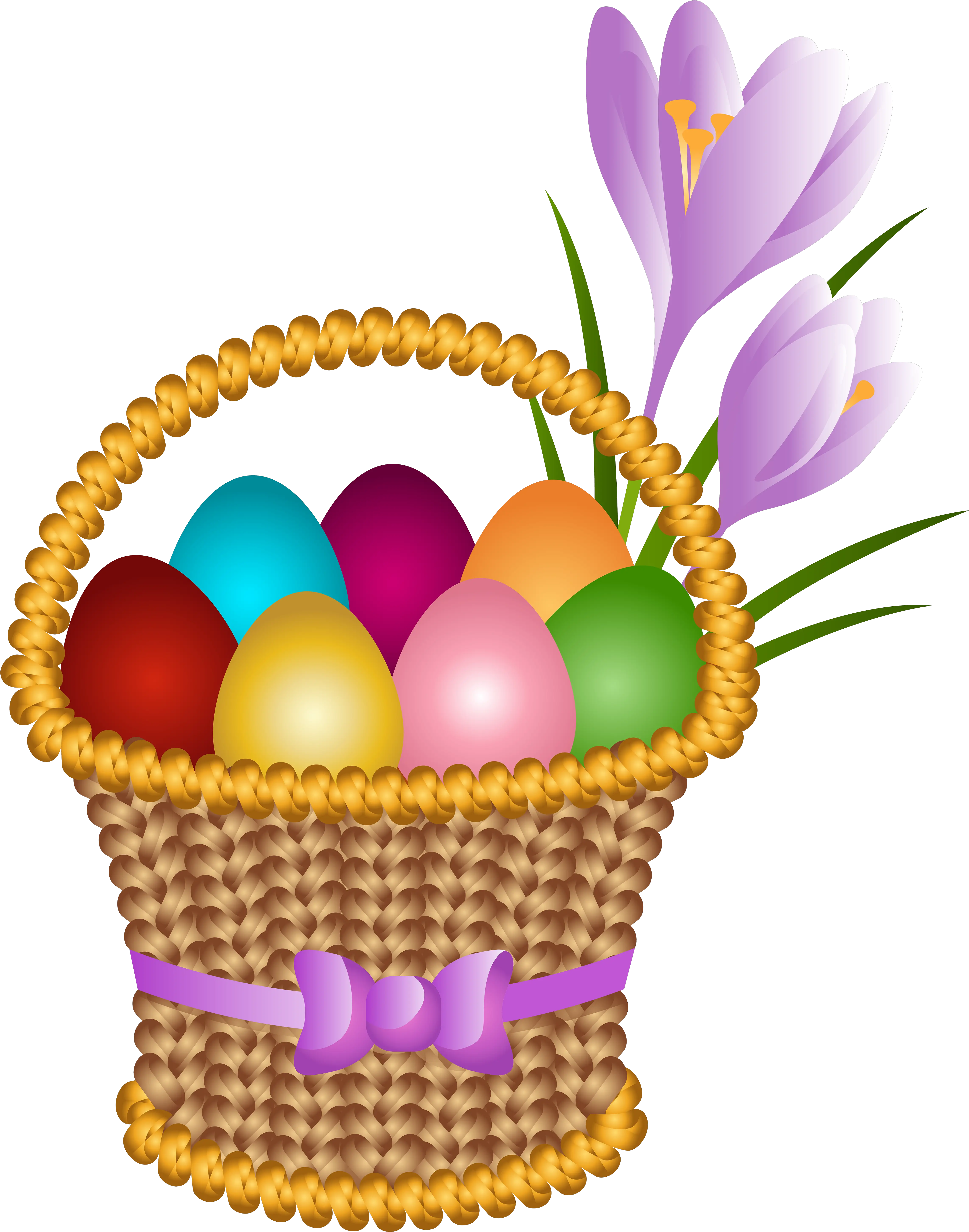 Download Basket Transparent Easter Egg Easter Eggs Basket Easter Egg Basket Clip Art Png Easter Eggs Transparent Background png