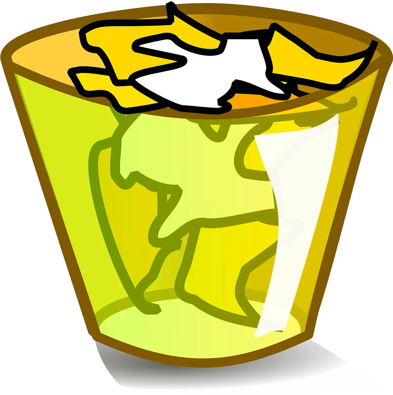 Trashcantrashgarbagescrapyellow Free Image From Cartoon Pictures Of Bins Png Trashcan Transparent