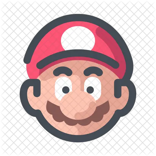 Mario Icon Of Colored Outline Style Super Mario Icon Png Mario Head Png