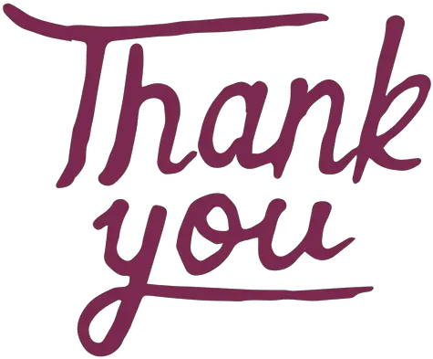 Typography Vector Thank You Transparent Calligraphy Png Thank You Transparent