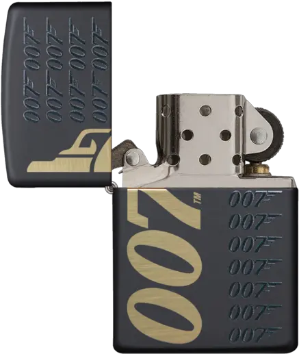 Download Zippo Eagle Flag Brushed Chrome Windproof Lighter James Bond Png Lighter Png