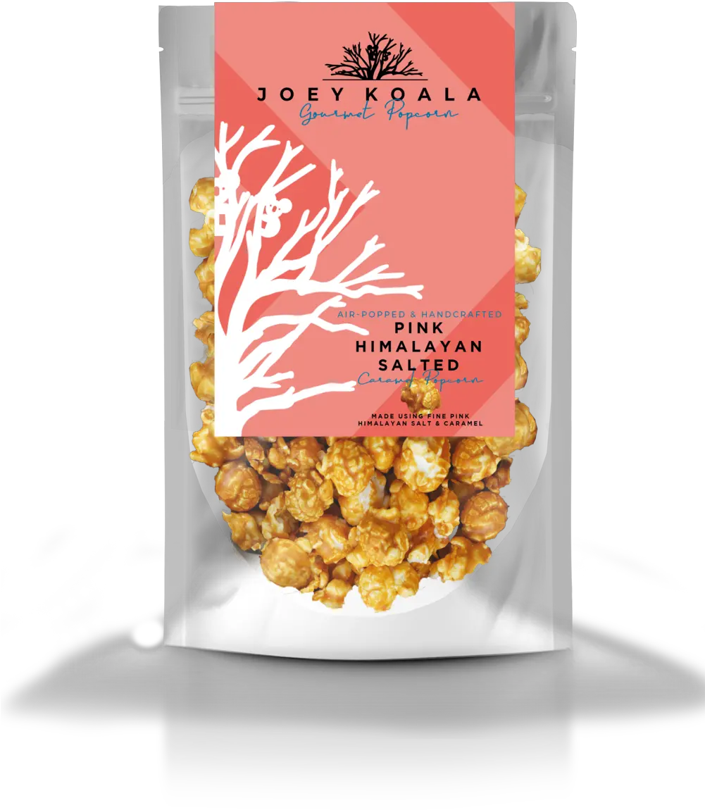 Gourmet Pink Himalayan Salted Caramel Popcorn U2014 Joey Koalau2019s Made Using The Finest Natural Ingredients Banoffee Pie Png Clear Png