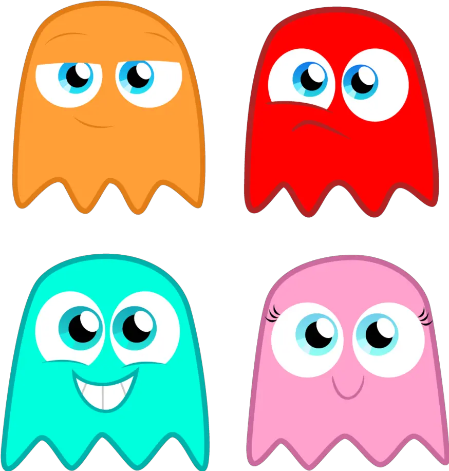 Eyes Clipart Ghost Transparent Free For Download Cartoon Pac Man Ghost Png Pac Man Transparent Background