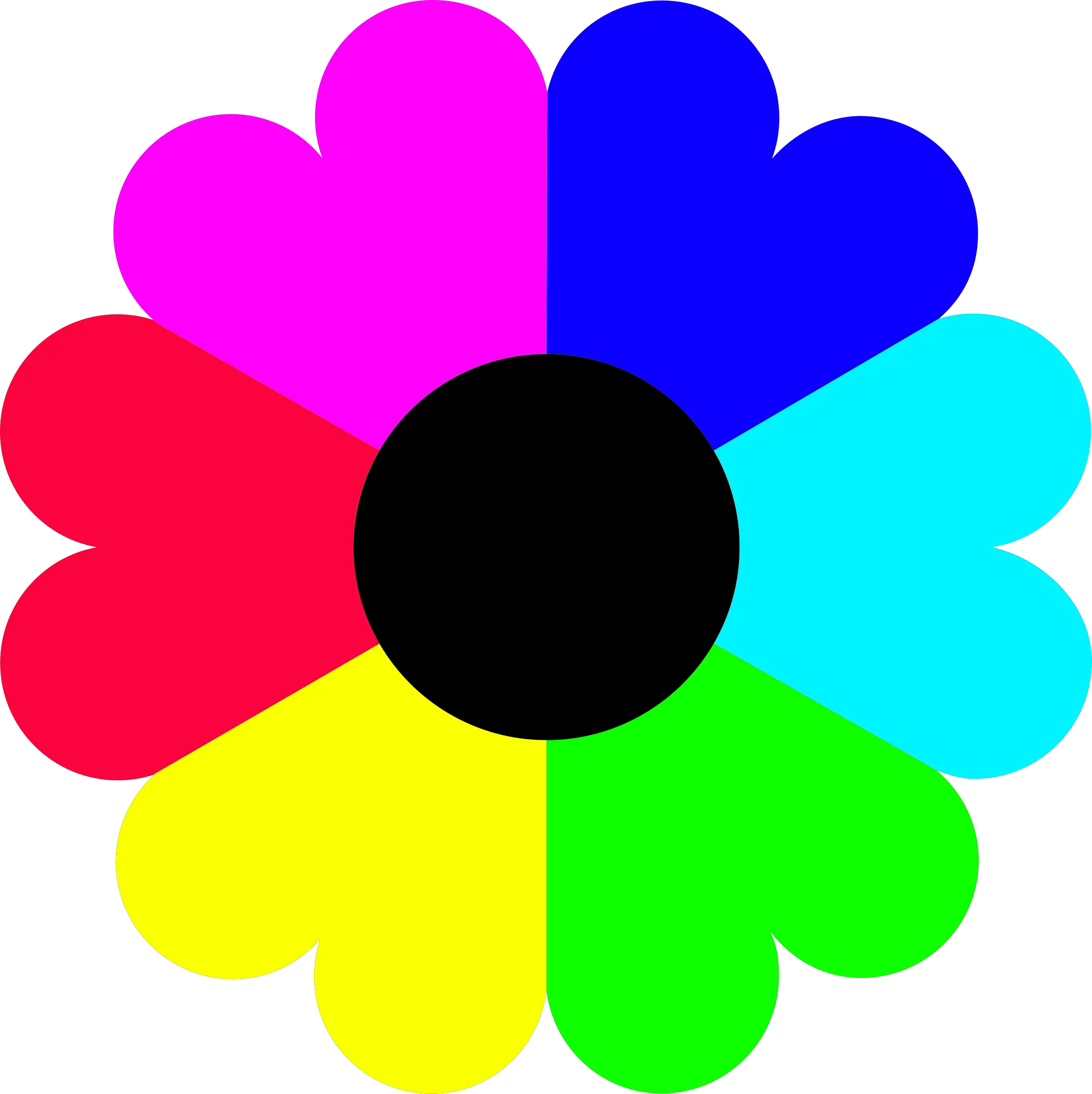 Flower 7 Colors Png 900px Large Size Colors Clip Art Colorful Flowers Png