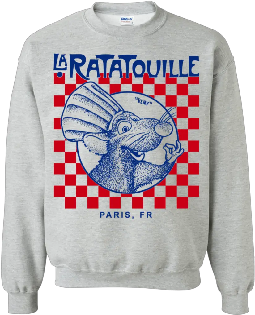 Download Transparent Ratatouille Png Gildan Grey Sweatshirt Ratatouille Png
