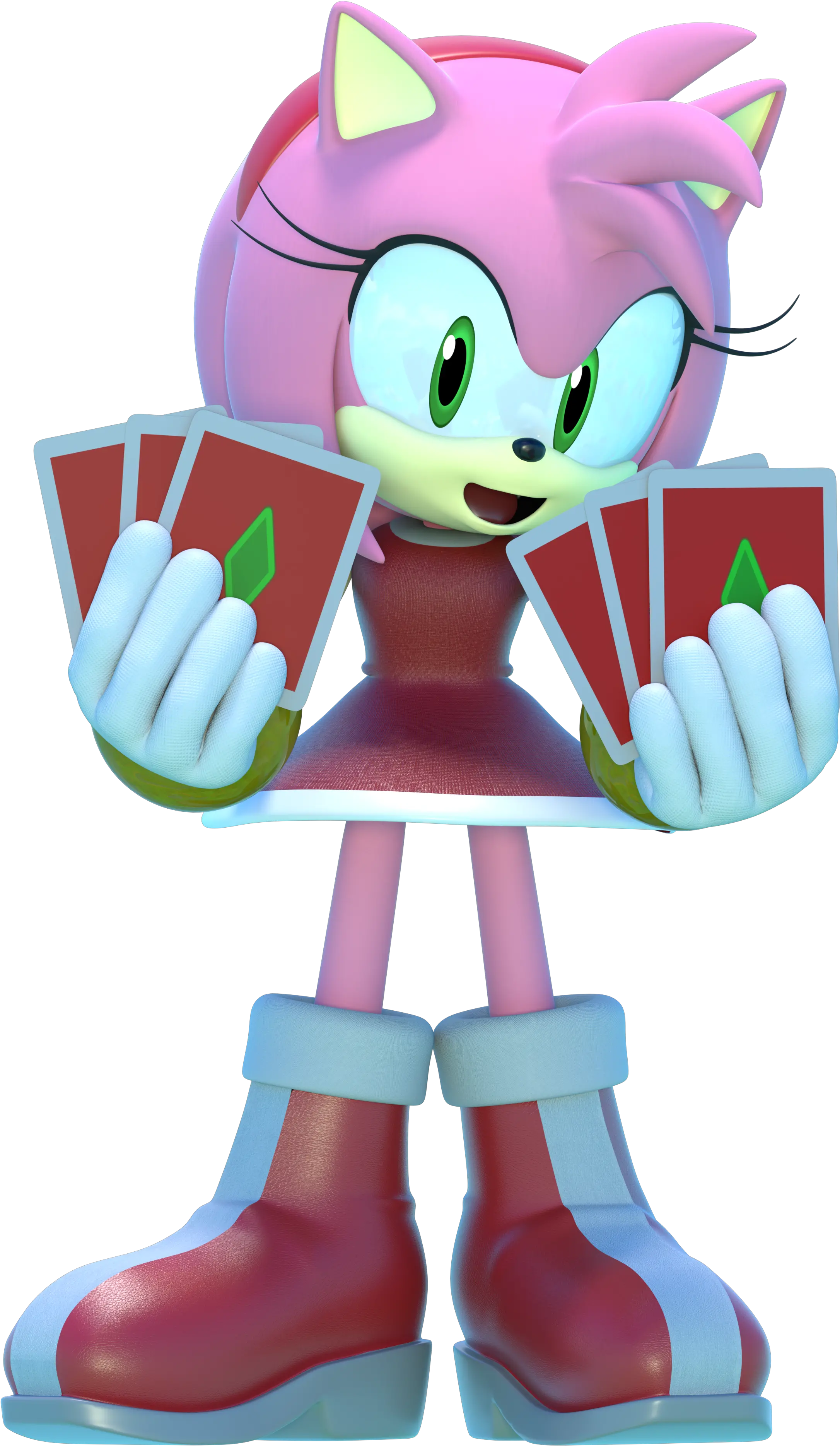 3d Render Amy And Her Tarot Cards Sonicthehedgehog Amy Rose Tarot Cards Png Tarot Cards Png