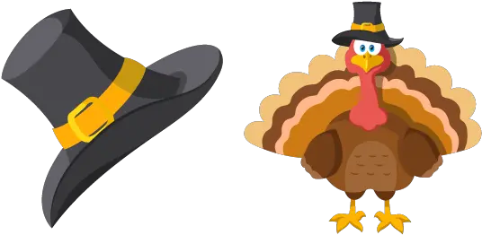Thanksgiving Day Pilgrim Hat And Turkey Cartoon Png Pilgrim Hat Png